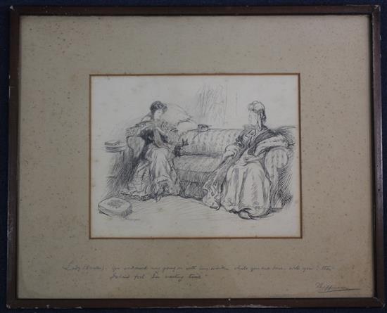 Claude Shepperson (1867-1921) Lady (To Caller) You wont mind my going on with my work while you were here will you? Then I shant fee